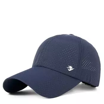 Новая шляпа, мужская весенне-летняя легкая дышащая бейсболка, солнцезащитная, для занятий спортом на открытом воздухе, однотонная женская кепка с утиным язычком M56-59cm темно-синий