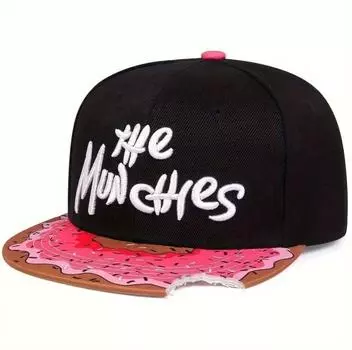 Новая шляпа с надрезом в виде пончика для активного отдыха, кепка в стиле хип-хоп, вышитая кепка с плоским краем, бейсболка Yama one size fits all красный