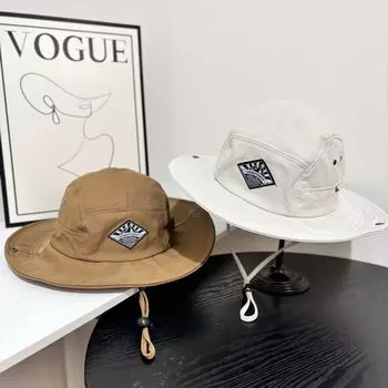 Новая шляпа-ведро для активного отдыха на весну и лето с большим козырьком и широкими полями, универсальная шляпа для альпинизма, шляпа для бассейна M56-58cm белый