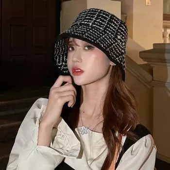 Новая шляпа женская британская фетровая шляпа Sense Small Fragrance, зимняя теплая шляпа-ракушка One Size