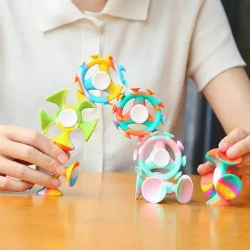 Новая силиконовая детская декомпрессионная присоска, гироскоп, игрушка, присоска, вращатель, облегчение давления, гироскоп, игрушка на кончике пальца, подарок 1