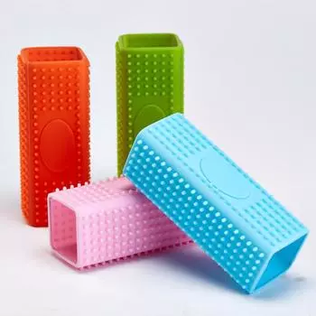 Новая силиконовая полая резиновая щетка для удаления собачьей шерсти, автомобильная мебель, щетка для чистки одежды, ковров, щетка для собак, кошек, товары для домашних животных оранжевый