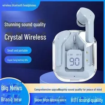 Новая симпатичная беспроводная Bluetooth-гарнитура с цифровым дисплеем, шумоподавлением, длительным временем автономной работы для спортивных мобильных телефонов Android.