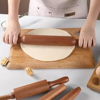 Новая скалка из черного дерева, бытовая скалка для пельменей, палочка для раскатывания теста, лапши, кухонных гаджетов для выпечки, аксессуаров