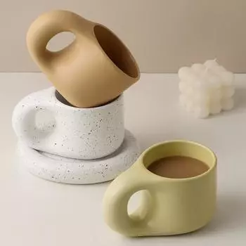 Новая скандинавская кружка с жиром и ветром, всплеск чернил, милая кофейная чашка для пары, бабочка, офисная керамика, взрыв, хит продаж зелёный