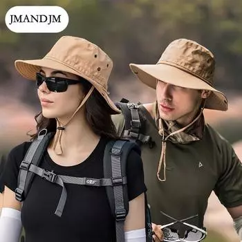 Новая складная шляпа для отдыха на открытом воздухе, женская летняя быстросохнущая панама, шляпа от солнца, мужская солнцезащитная шляпа, альпинистская шляпа чёрный