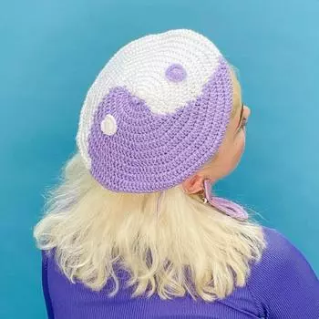 Новая смешная шляпа-пуловер с рогом дьявола на Хэллоуин, шерстяная шапка ручной работы, пахлава Adult 57-59cm