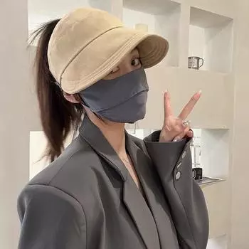 Новая солнцезащитная кепка с конским хвостом для женщин, летняя складная регулируемая солнцезащитная кепка с широкими полями, дышащая легкая солнцезащитная кепка с УФ-лучами one size :56-59cm чёрный