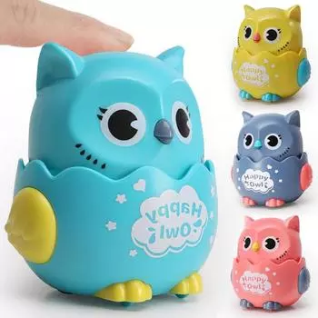 Новая сова инерционный автомобиль, соответствующий для детей, возвращает игрушку, заводит силу, девочка тянет детскую машину классического K9A1 E-one-size