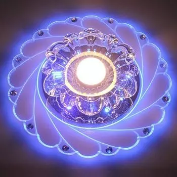 Новая современная хрустальная светодиодная люстра, потолочный светильник, светильник для домашнего декора, синий, теплый, белый, розовый Concealed installation синий