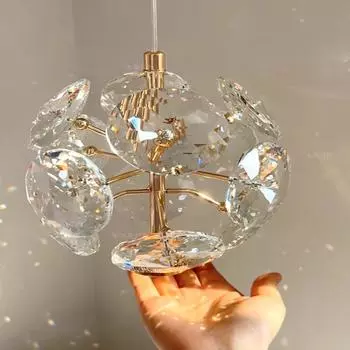 Новая современная люстра K9 Pure Crystal, маленькая, прикроватная, роскошная, хрустальная, настенная лампа, потолочный светильник для коридора, украшение, благородная лампа changeable