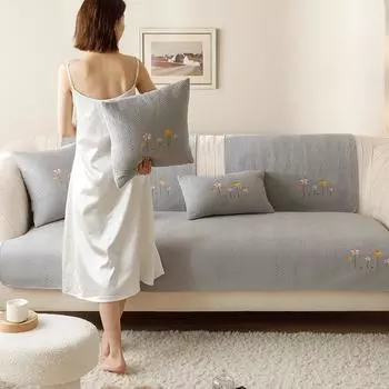 Новая современная простая подушка для дивана, универсальная нескользящая тканевая подушка, полотенце для спинки, подушка для дивана в гостиной на все времена года 70*70cm