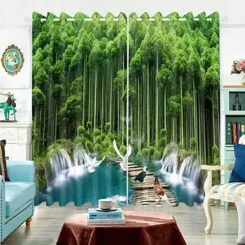 Новая современная занавеска с высоким затенением, подсолнух, вишневый цвет, пейзаж, детская комната, спальня, гостиная, плотная плотная плотная драпировка, новинка W55 X H120cm X 2&HOOK