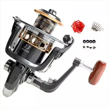 Новая спиннинговая рыболовная катушка 12 кг Передаточное отношение 5,2:1 рыболовная снасть металлическая шпуля спиннинговая катушка для ловли карпа в соленой воде складная катушка с качающимся рычагом 2000 Series