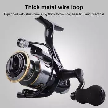 Новая спиннинговая рыболовная катушка 5.2:1 Высокоскоростное передаточное отношение Легкий корпус из углеродного волокна Катушка для троллинга, литья приманок, спиннинга, рыболовных инструментов HE1000