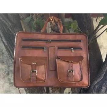 Новая спортивная сумка из натуральной кожи, винтажная ручная сумка для выходных, большая спортивная сумка для багажа, дорожная сумка для спортзала на ночь, подарок для мужчин и женщин 13 x 18 x 5 in коричневый