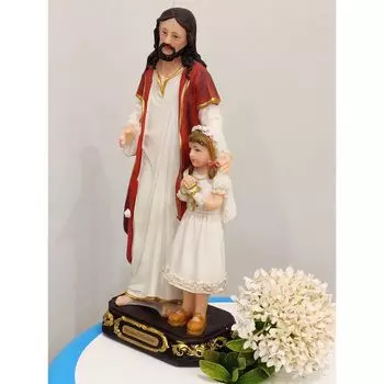 Новая статуя Иисуса из смолы для домашнего декора, подарочный экспонат, фигурка Иисуса Христа, Иисус Мурти, средний размер