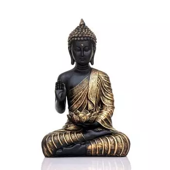 Новая статуя сидящего Будды, экспонат Idol Home Decor для гостиной чёрный