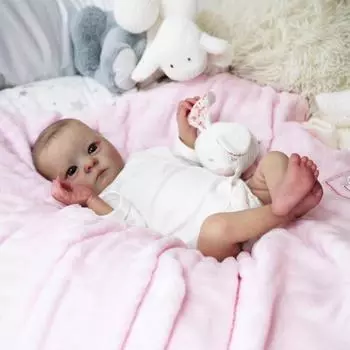 Новая стильная 40 см живая кукла-реборн, которая действительно похожа на кукол-новорожденных, одета в однотонный комбинезон из мягкой ткани, имитирующий тело куклы, подарок на день рождения ребенка на Рождество cloth body