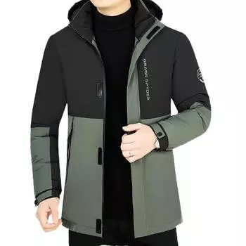 Новая стильная хлопковая куртка для мужчин, утепленная и морозостойкая куртка для мужчин, зимняя одежда M