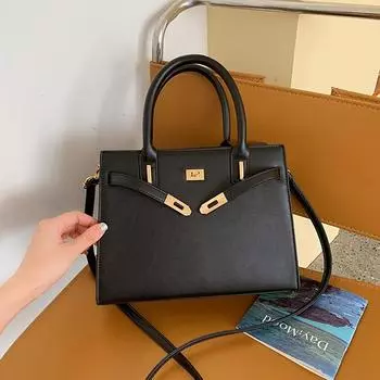 Новая стильная и простая сумка Kaibaoli женская портативная на плечо через плечо чёрный