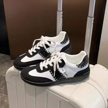 Новая стильная модная женская обувь, дизайнерская высококачественная повседневная спортивная обувь большого размера из натуральной кожи, вулканизированная обувь 35 бежевый