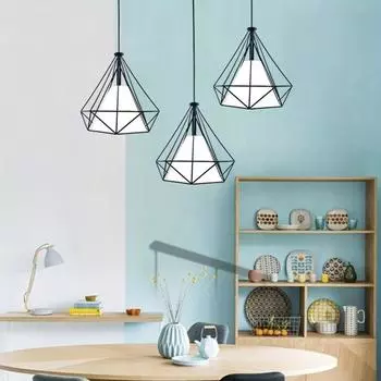 Новая стильная современная подвесная люстра Iron Art Cage с регулируемой высотой подвешивания - Industrial Chic Decor Ac United States