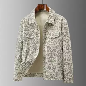 Новая стильная вельветовая мужская куртка с горячей штамповкой, модные топы для мужчин высокого класса M