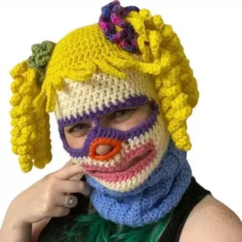 Новая стильная вязаная крючком шапка с длинными кроличьими ушками и плюшевой каймой, модная и универсальная шапка для взрослых adult 56-59cm