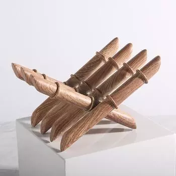 Новая стойка для журналов в китайском стиле с текстурой дерева, креативная бамбуковая книжная полка, украшения для модельной комнаты, кабинета, офиса продаж, зоны переговоров, украшения