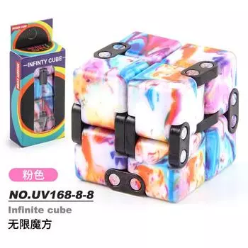 Новая странная игрушка для декомпрессии УФ-печать бесконечный кубик Рубика, декомпрессионный складной кубик Рубика, кубик Рубика на кончике пальца, производство