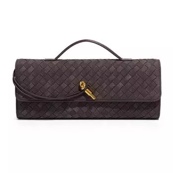 Новая сумка-багет, матовая замшевая сумка-клатч, осенне-зимняя вечерняя сумка высокого класса, модная женская сумка через плечо