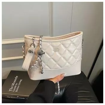 Новая сумка большой вместимости Женская Сэн Моэ модная ромбовидная цепочка На плечо через плечо женская сумка Простая сумка подмышку