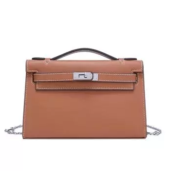 Новая сумка-цепочка женская из натуральной кожи Swift Top Layer Cowhide Bag Temperament Fashionable Small Square Bag Универсальная сумка через плечо 22x8x14cm белый