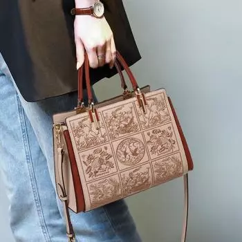 Новая сумка через плечо для мам Niche Design, универсальная, высококачественная, вместительная сумка из натуральной кожи