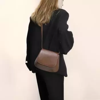 Новая сумка через плечо из искусственной кожи для женщин, ретро, однотонная, универсальная, наплечная, текстурированная, повседневная, для поездок на работу, женская, квадратная сумка (20cm<Max Length<30cm)