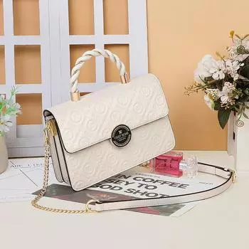 Новая сумка через плечо из натуральной кожи, женская сумка, маленькая квадратная сумка, модная высококачественная сумка на цепочке