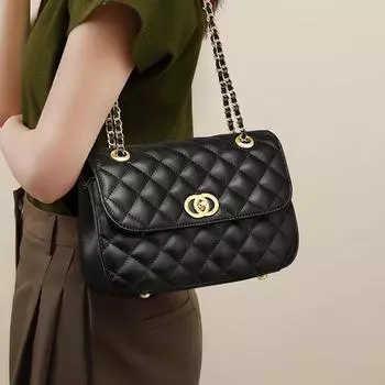 Новая сумка через плечо с цепочкой, маленькая, в стиле аромата, в форме ромба, модная женская сумка высокого класса