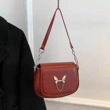 Новая сумка через плечо с цепочкой, женская весенняя мода, металлическая бабочка, большая вместительная сумка, универсальные сумки через плечо