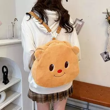 Новая сумка через плечо с изображением медведя-масла с наклонными плечами, симпатичная мультяшная японская плюшевая сумка через плечо большой емкости T