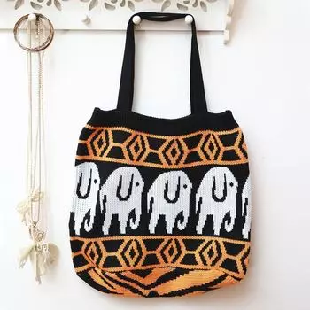 Новая сумка через плечо с рисунком слона — универсальная для пляжа и отдыха big