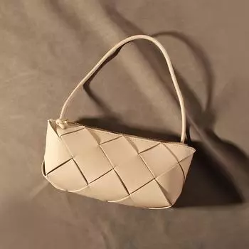 Новая сумка через плечо, сумка через подмышку, плетеная сумка из коровьей кожи для поездок на работу, популярная женская сумка золотой