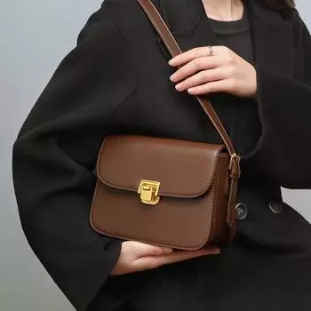 Новая сумка через плечо, универсальная сумка из тофу, сумка подмышкой из натуральной кожи, сумка для поездок на работу и обратно