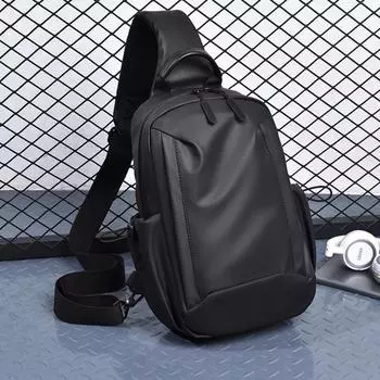 Новая сумка через плечо, вместительная водонепроницаемая нагрудная сумка высокого класса 18X9X30CM чёрный