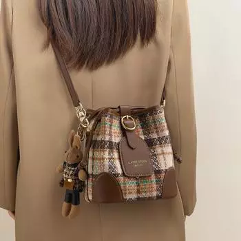 Новая сумка через плечо, высококачественная сумка через плечо для осени и зимы, сумка-ведро для подарка на день рождения