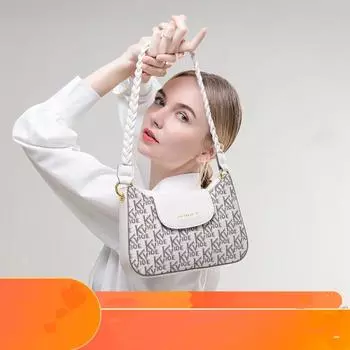 Новая сумка через плечо, женская сумка-багет, сумка подмышки, мини-сумка через плечо, длина ко Дню святого Валентина, ширина 24 см, высота 5 см, высота 16 см белый