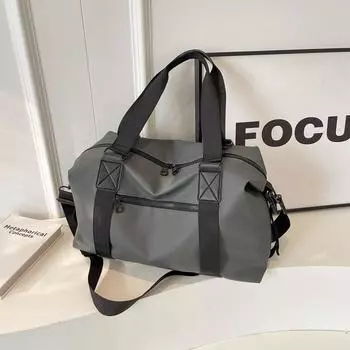 Новая сумка для коротких поездок, мужская и женская модная сумка через плечо большой вместимости, удобная и универсальная сумка, водонепроницаемая большая сумка для хранения 44*18*26cm чёрный