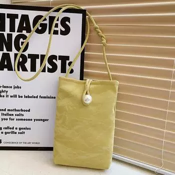 Новая сумка для мобильного телефона Guofeng, женская сумка-мессенджер, корейская версия, мини-сумка через плечо, простая маленькая сумка Macaron чёрный