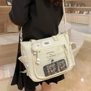 Новая сумка для переноски, вместительная сумка через плечо, мягкая сумка для девочек, для занятий с репетитором, сумка-мессенджер для поездок на работу