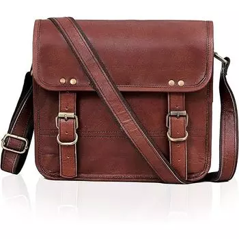 Новая сумка для планшета/iPad из натуральной кожи, сумка-мессенджер, небольшой портфель, сумка через плечо для мужчин и женщин темно-коричневого